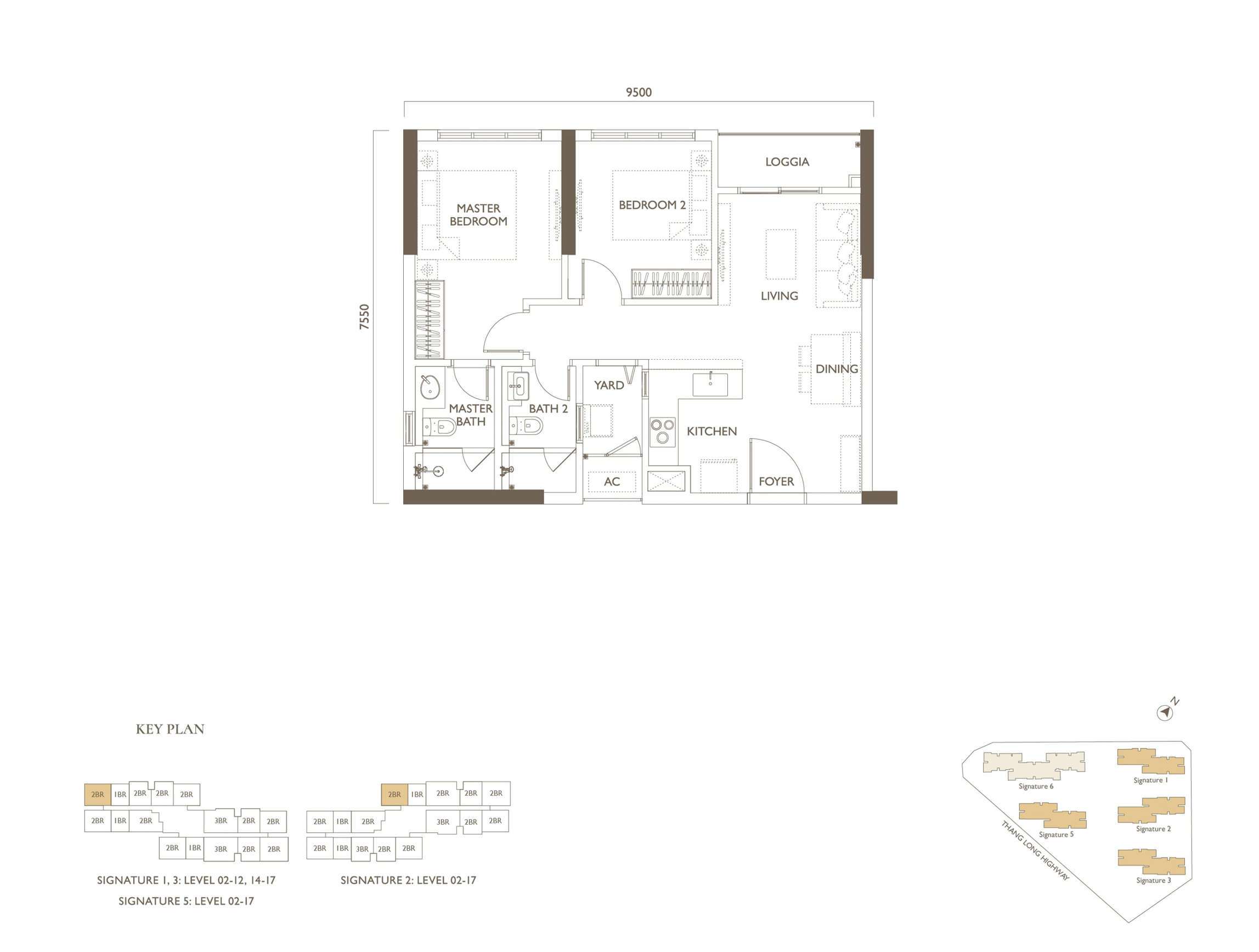 2 房公寓設計 Lumi Hanoi